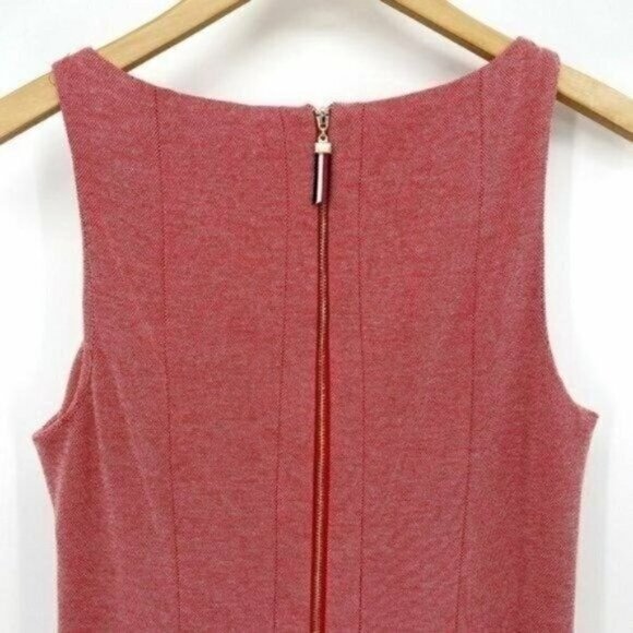 Tommy Hilfiger Womens Red Textured Fit & Flare 8 Knee Length Tank Dress NWT - Picture 8 of 10